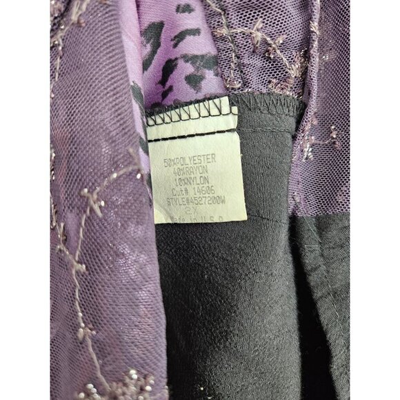 Spencer Alexis Kimono Jacket Womens 2X Purple Velvet Rayon - Picture 5 of 5